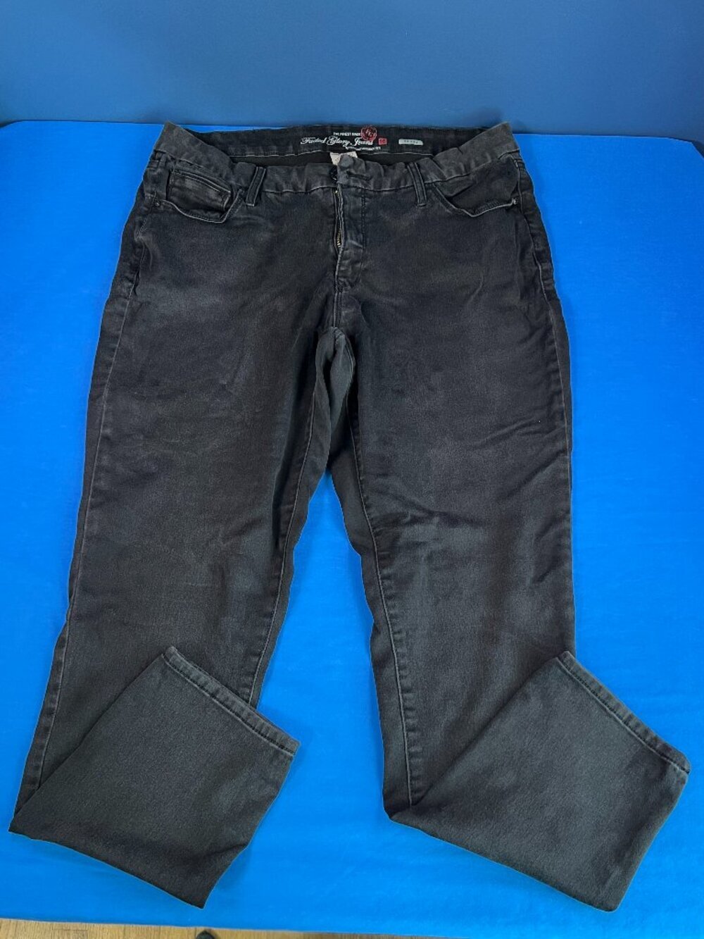 Faded Glory Women’s Black Skinny Jeans Size 16a